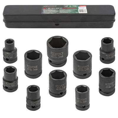 Набор головок ударных 10 пр. 1/2" 6-гр. 10-24 мм RockForce RF-4109-5MPB