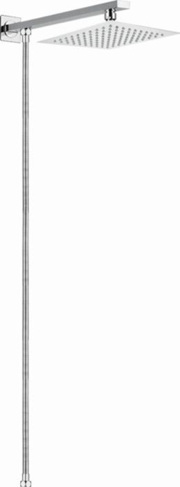 Тропический душ с крепление к стене и шлангом, нержавеющая сталь, хром Ledeme L2417