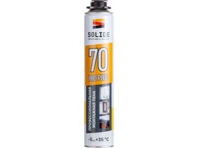 Пена монтажная профессиональная всесезонная Foam Pro Plus 70, 750 мл SOLIDE SL-68502-1