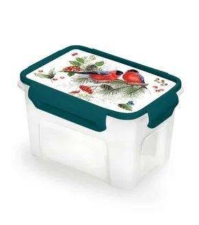 Контейнер для СВЧ "Снегири" 1,1 л, Полимербыт 4376286