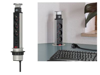 Удлинитель-башня 2м встраиваемый в столешницу Brennenstuhl 1396200013