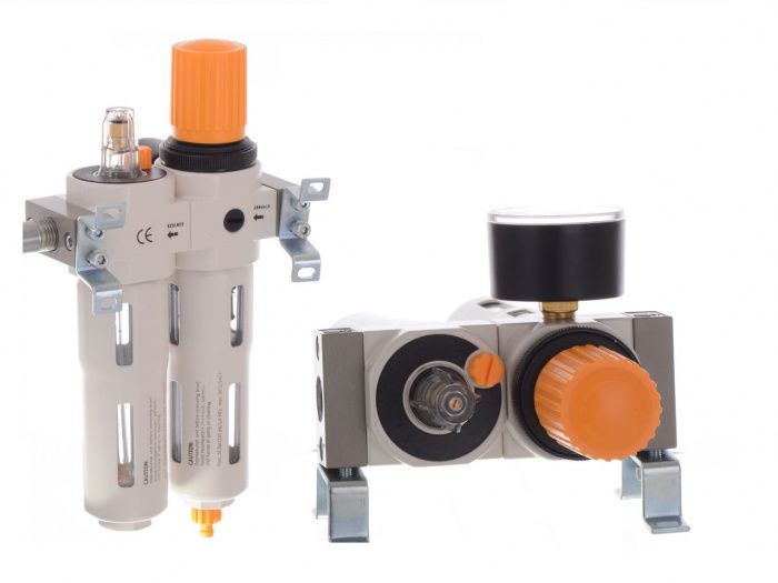 Блок подготовки воздуха, с регулятором давления, лубрикатором 1/4" 1300 л/мин HOREX YQFC2010-02