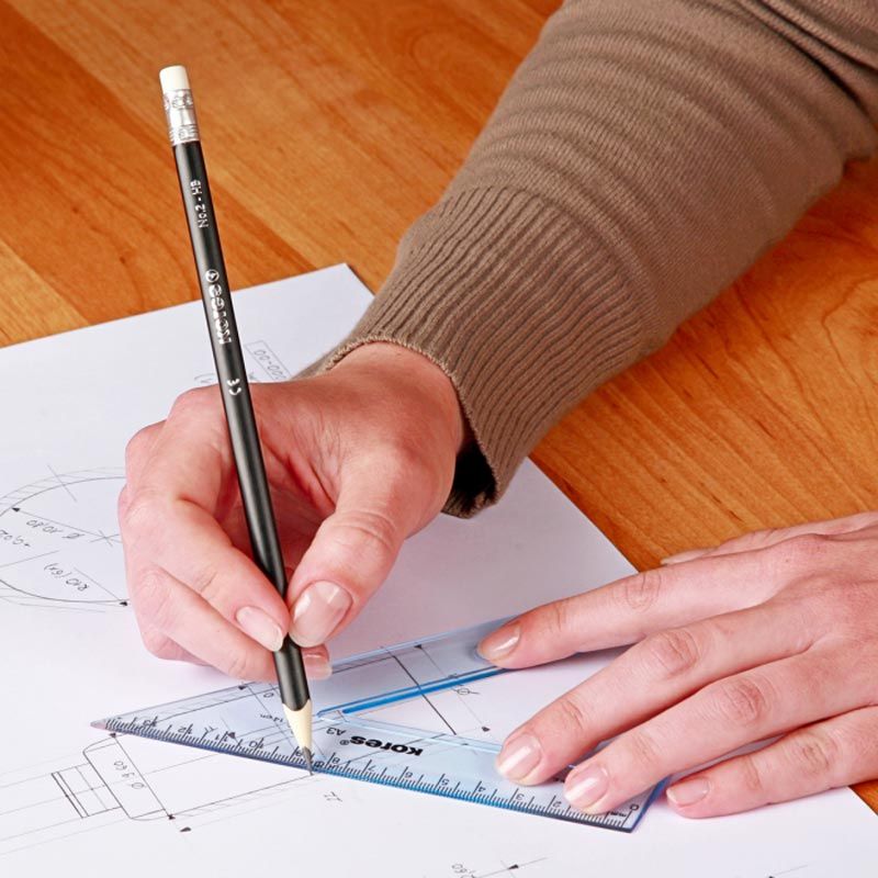 Карандаш простой "Grafitos", HB, без ластика, черный