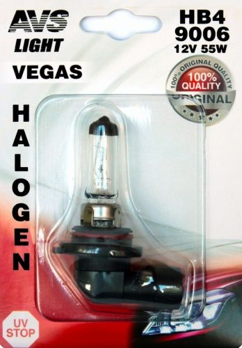 Лампа галогенная Vegas в блистере HB4/9006.12V.55W (1 шт.) AVS A78486S