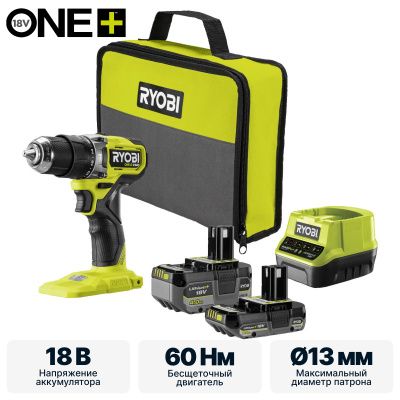 ONE + / Дрель-шуруповерт ударная RPD18C1-242S RYOBI 5133006524