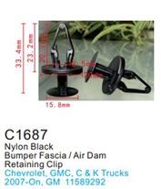 Клипса для крепления внутренней обшивки а/м GM пластиковая, 100 шт Forsage C1687(GM)