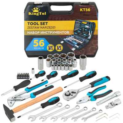 Набор инструментов 56 пр 1/4''&1/2'' KINGTUL KT-KT56