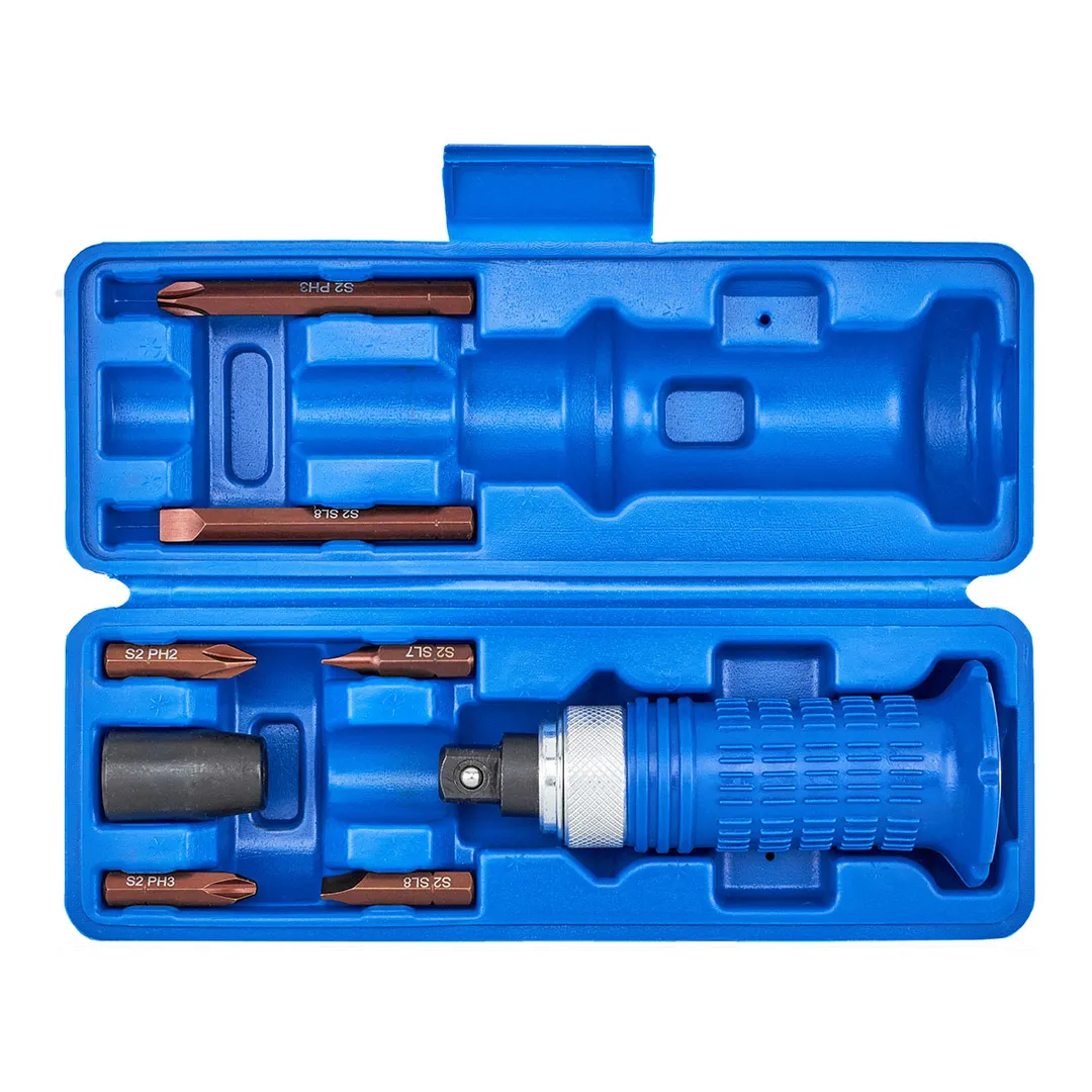 Отвертка ударно-поворотная с набором бит и адаптером 8 пр Scheppach Sch-5064S