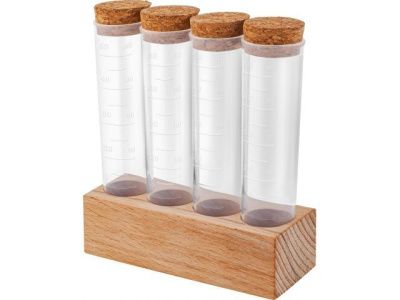 Набор для специй 4 шт, Rosemary, на деревянной подставке, натуральный, SUGAR&SPICE SE105012996