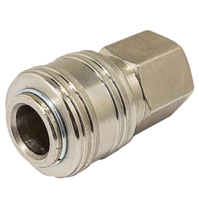 Быстроразъем пневматический с клапаном, "мама"-внутр. резьба 3/8" ForceKraft FK-SE1-3SF