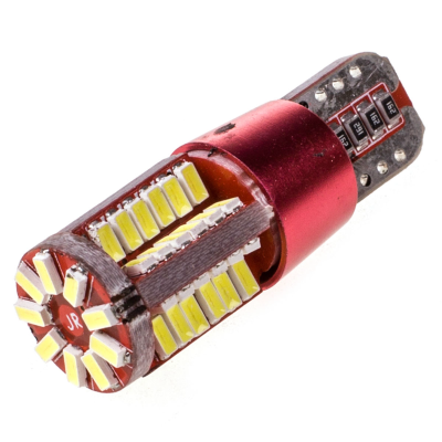 Автолампа диод T10 (W5W) 12/24V 57 SMD 1-конт Белая CAN BUS комп.2 шт габарит/стоп/салон/номе SKYWAY S08201245