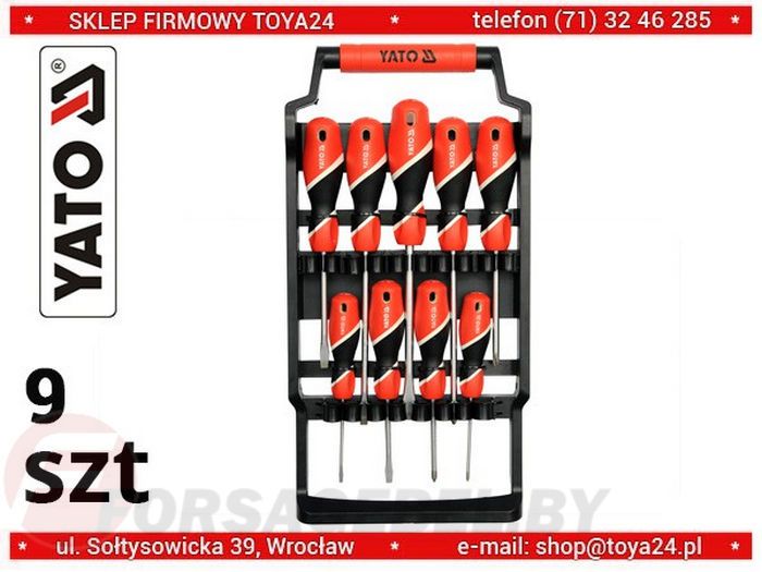 Набор отверток 9 пр. S2 HRC58 Yato YT-25968