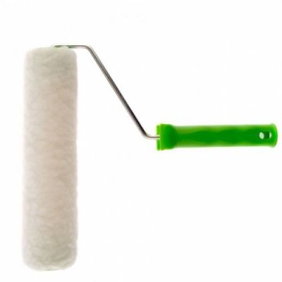 Валик из натурального меха с ручкой, 150 мм, ворс 12 мм, D 48 мм Россия Сибртех 80122