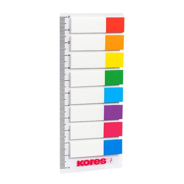 Закладки клейкие "Kores", 12x45 мм, 120 шт, ассорти