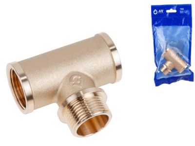 Тройник 3/4" вн.-нар.-вн., инд. упак. AV Engineering AVE306010