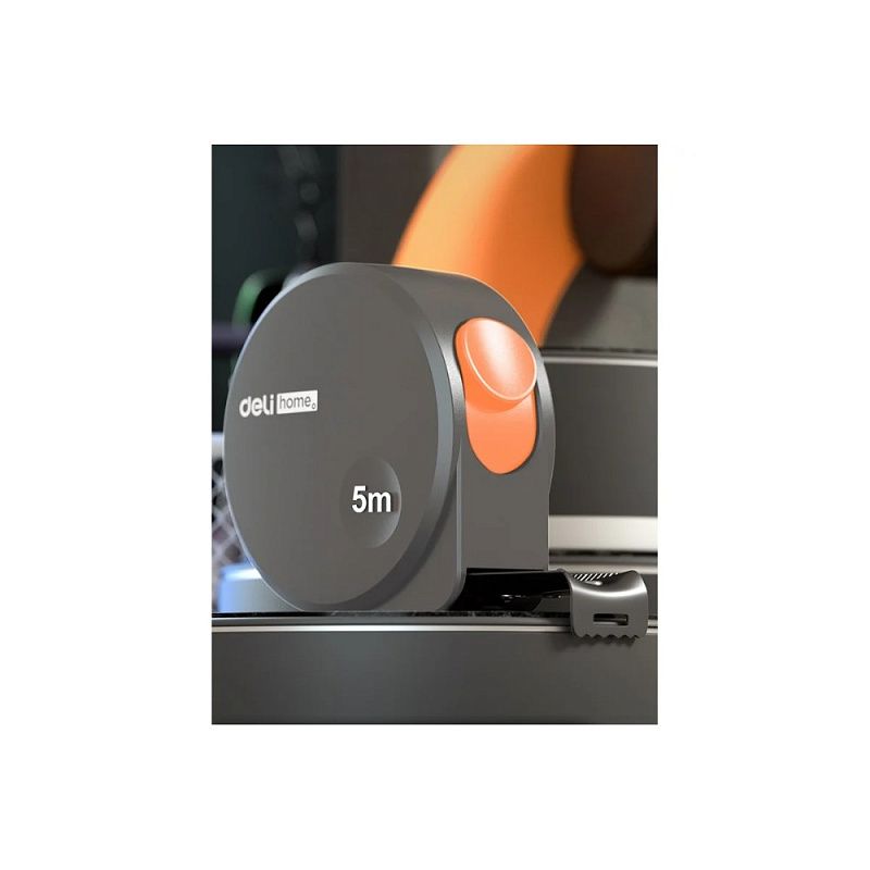 Рулетка Deli HS HT8519C, 5 м х 19 мм, Soft Touch, оранжевый