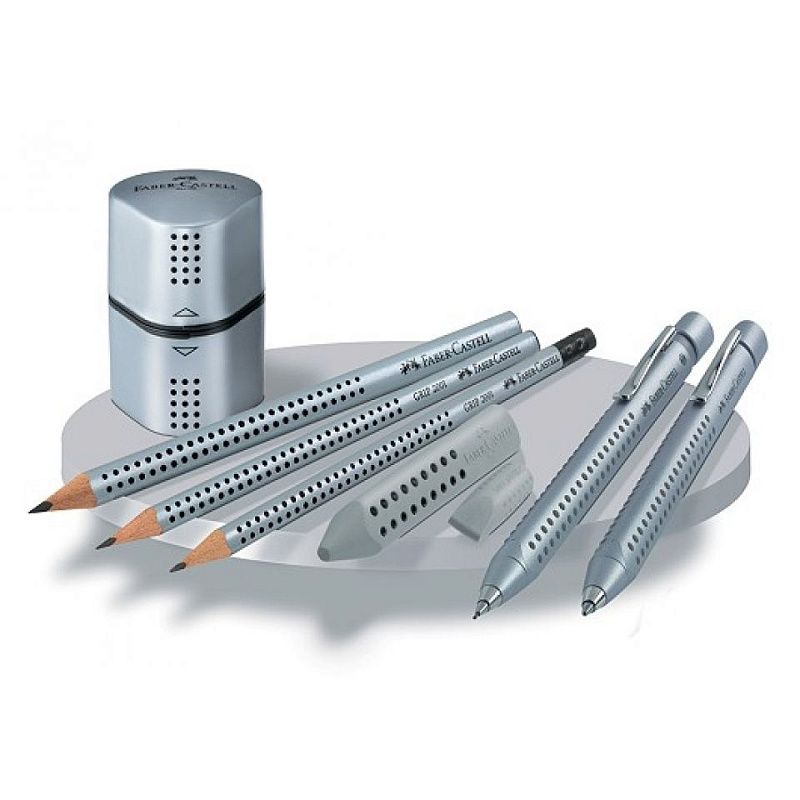 Ластик-насадка на карандаш Faber-Castell "2001", 2 шт, ассорти