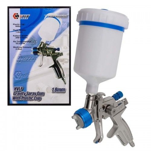 Профессиональный HVLP покрасочный пистолет мини, пластиковый бачок сопло 1.8 мм STAB TE67036