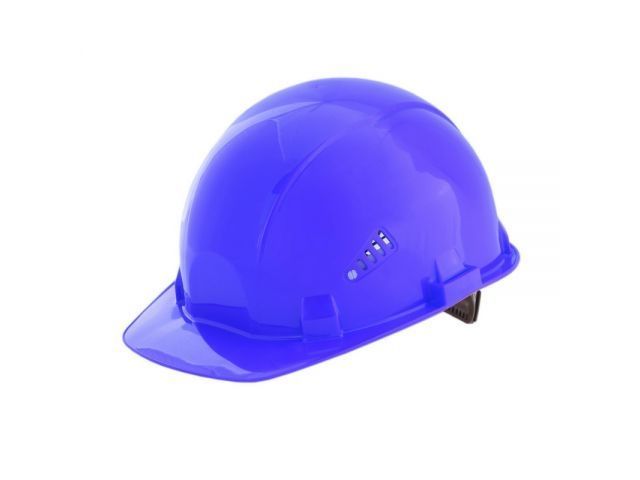 Каска защитная -55 FavoriT синяя, внутренняя оснастка из тканевых лент и полиэтиленовой несущей ленты.