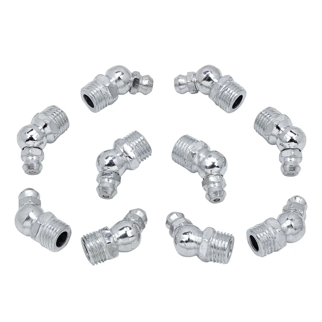 Пресс-масленка 10 мм угловая, 45 град., 10 шт Forsage F-GN-01-45-10MM