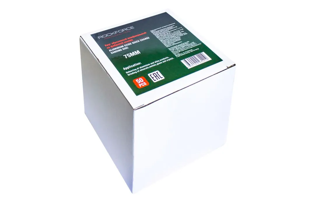 Круг абразивный шлифовальный 75 мм P100 красный к-т 50 шт RockForce RF-BD3100C