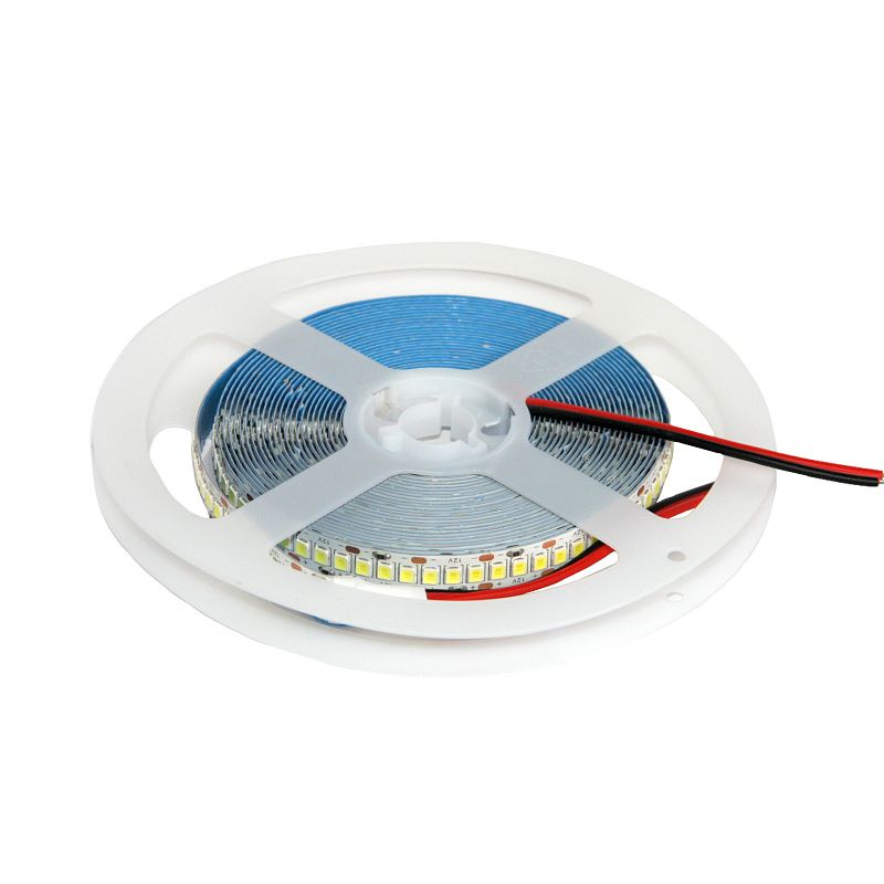 Лента светодиодная 9,6W/m, 24V, 8мм, 2835, 120 д/м, IP20, нейтральный белый, 4000K, CRI>70, 950 Lm, 5м, TE 111658