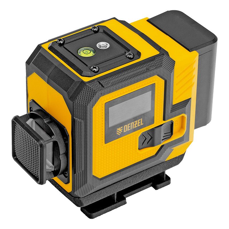 Лазерный уровень мультипризменный DLV-360-3C, 30 м, зеленый луч, Li-Ion 2,4 Aч, кейс Denzel 35080