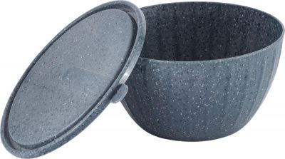Салатник Sugar&Spice STONE с крышкой 2,8л темный камень Пластик Репаблик SE186711026