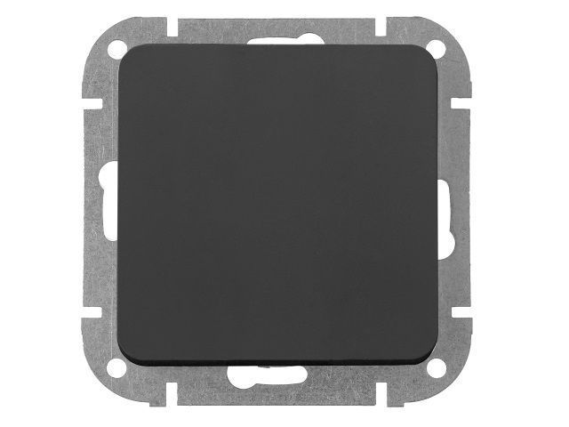 Выключатель 1 клав. проходной, скрытый карбон, Аструм, Bylectrica С6 10-3561карб