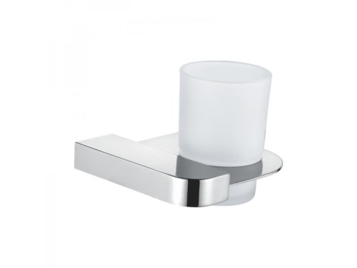 Стакан для зубных щеток и пасты, латунь/цинк/стекло, хром K27006 GERHANS