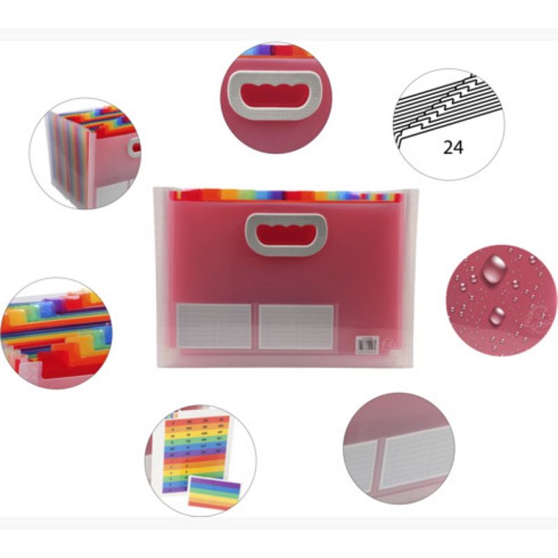 Портфель на 24 деления, пластик, 24, ассорти