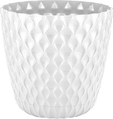 Горшок для цветов InGreen Wave с дренажной сеткой и съемным поддоном 4,7л, D205мм жасмин Пластик Репаблик IG650310048