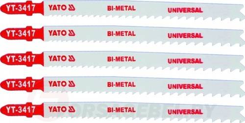 Полотна для электролобзика ''Bi-metal'' 106x130x1,27 мм. 10-5TPI 5 шт. Yato YT-3417