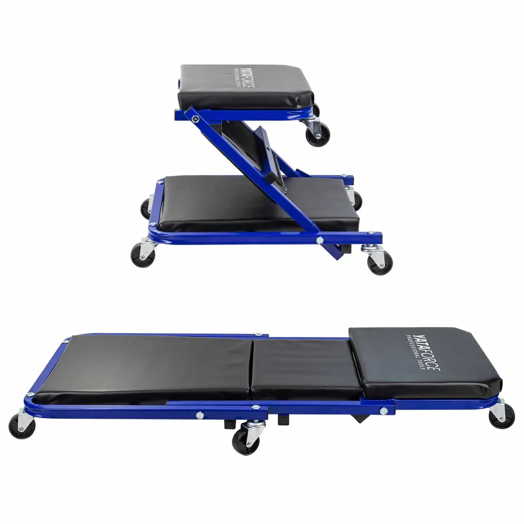 Стул-лежак трансформер подкатной на 6-ти колесах лежак/стул: размеры 910х410х120 мм/460х410х360 мм, max нагрузка 150/120кг YATAFORCE YF-11412