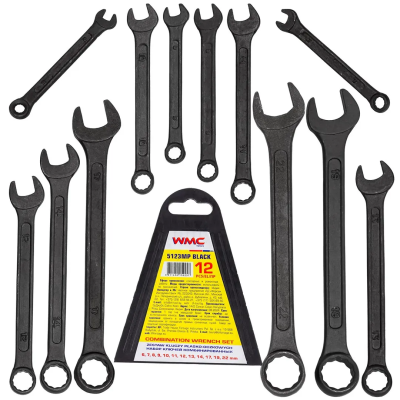 Набор ключей комбинированных 6-19 мм 12 пр WMC TOOLS WMC-5123MP Black