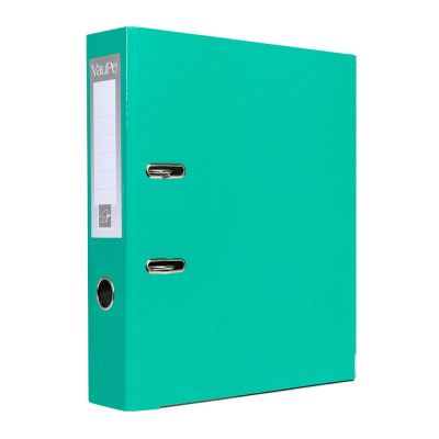 Папка-регистратор "VauPe", А4, 75 мм, ламинированный картон, бирюзовый