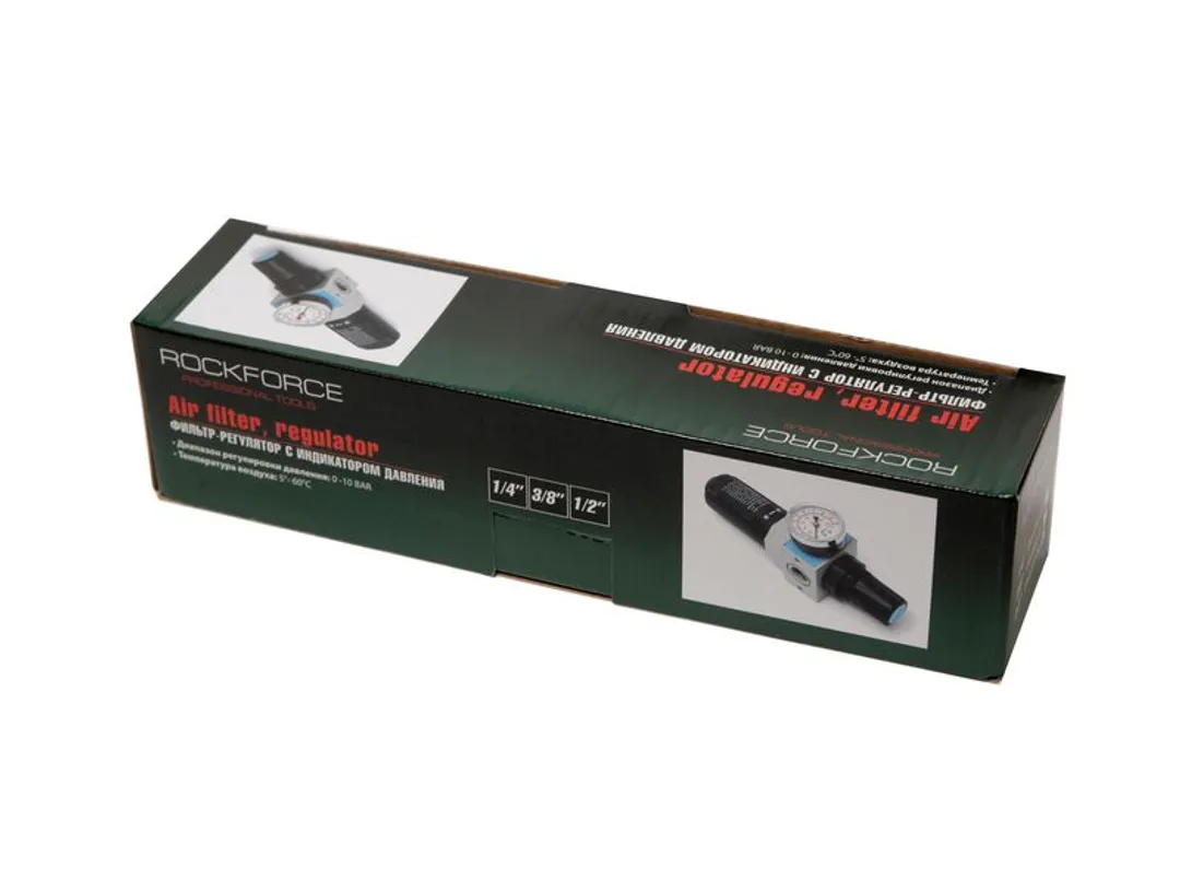 Фильтр-регулятор с индикатором давления для пневмосистем ''Profi'' 3/8'' RockForce RF-EW4000-03
