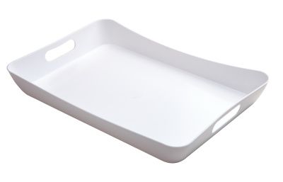 Поднос Рондо, цвет снежно-белый, 422х282х52 мм BEROSSI ИК 06601000