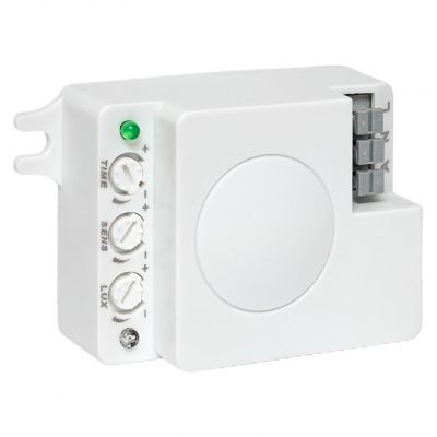 Микроволновый датчик движения белый 1200Вт 360гр, до 10м IP20 MW-706 EKF dd-mw-706