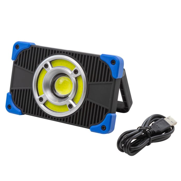 Фонарь светодиодный аккумуляторный, 10Вт, 700Лм, 5 СОВх6500К, 3 уровня яркости ForceKraft FK-EL2190