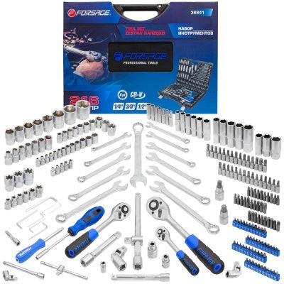 Набор инструментов 216 пр. 1/4''&3/8''&1/2'' 6-гр Forsage F-38841-5