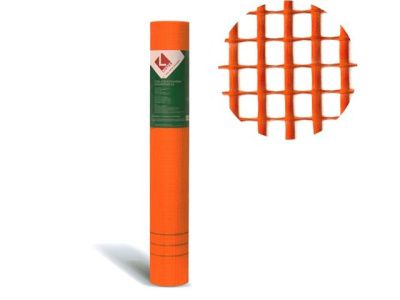 Стеклосетка штукатурная 5х5, 1мх50м, 1300Н, оранжевая, DIY LIHTAR 4814273000744