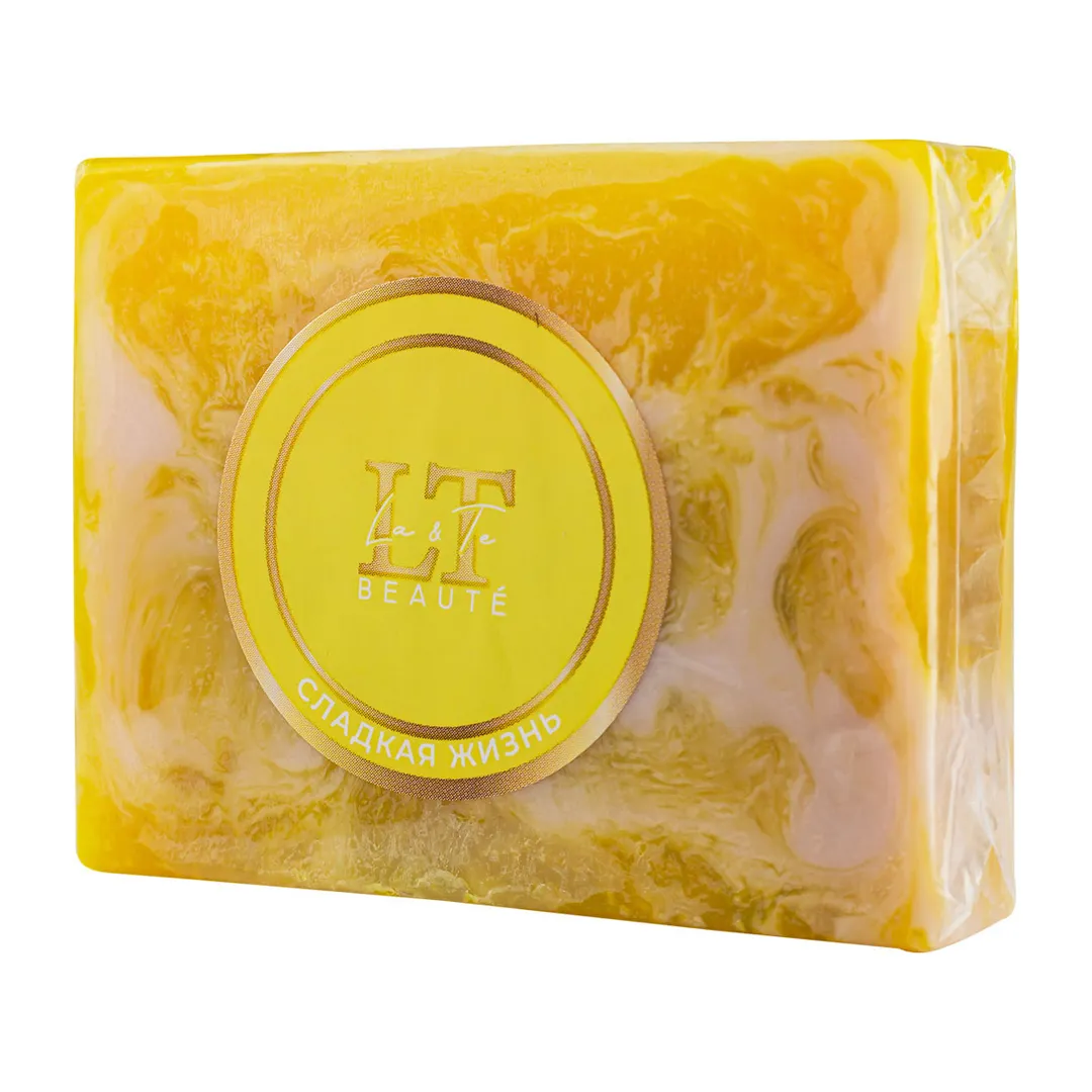 Мыло твердое ручной работы с добавлением эфирных масел ''Сладкая жизнь'' La and Te beaute LT-6242(+ уп)