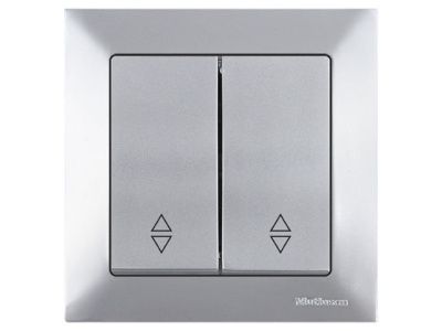 Выключатель проходной 2-клав., скрытый винт. зажим, серебро DARIA Mutlusan 2120 404 0282