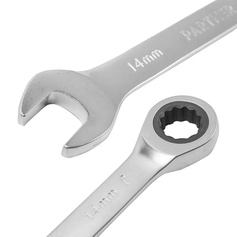 Набор ключей комбинированных трещоточных, 8, 10-19 мм, 11 пр. Partner PA-51112