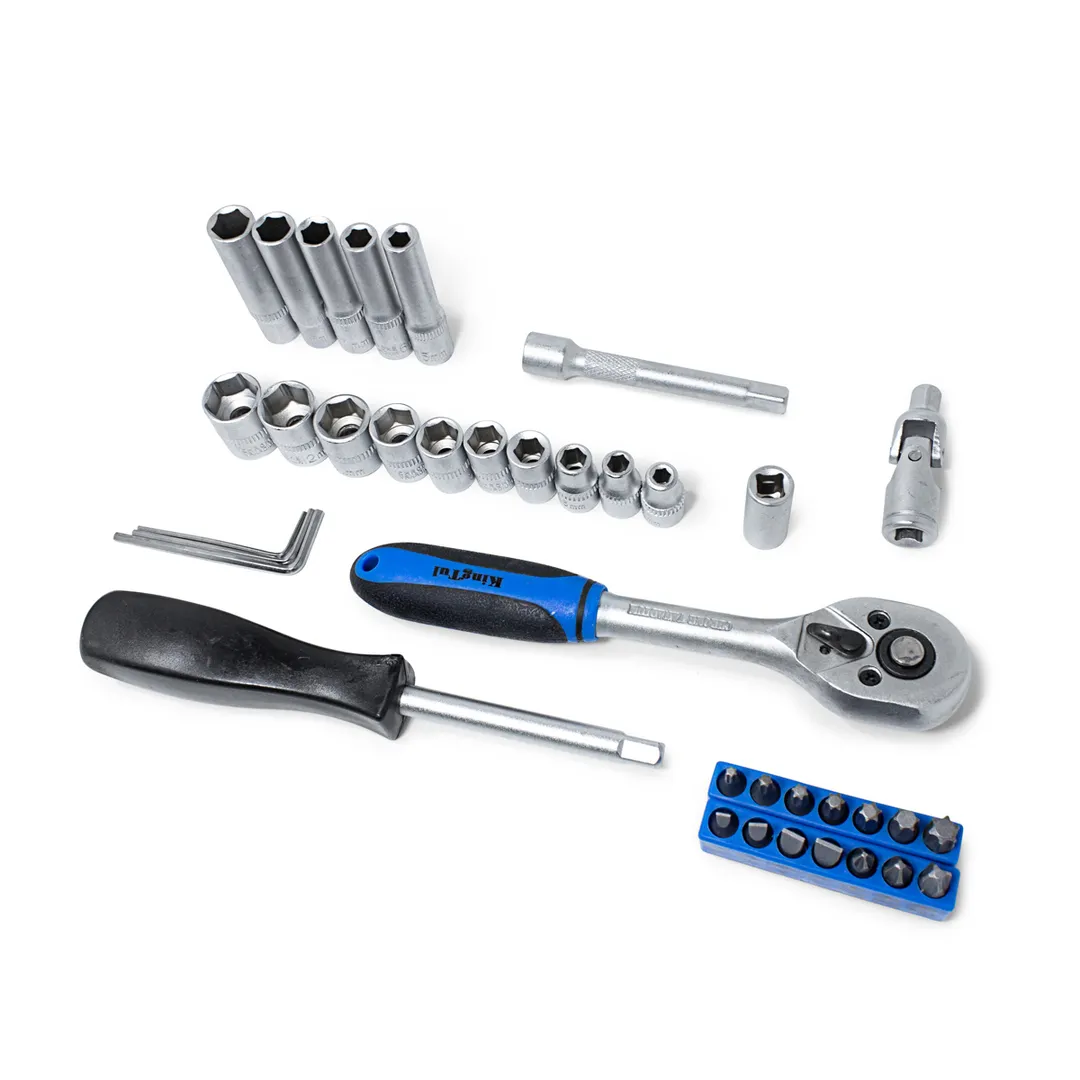 Набор инструментов 72 пр.1/2'', 1/4'', 6-гр., 6-27 мм KINGTUL profi KT-72