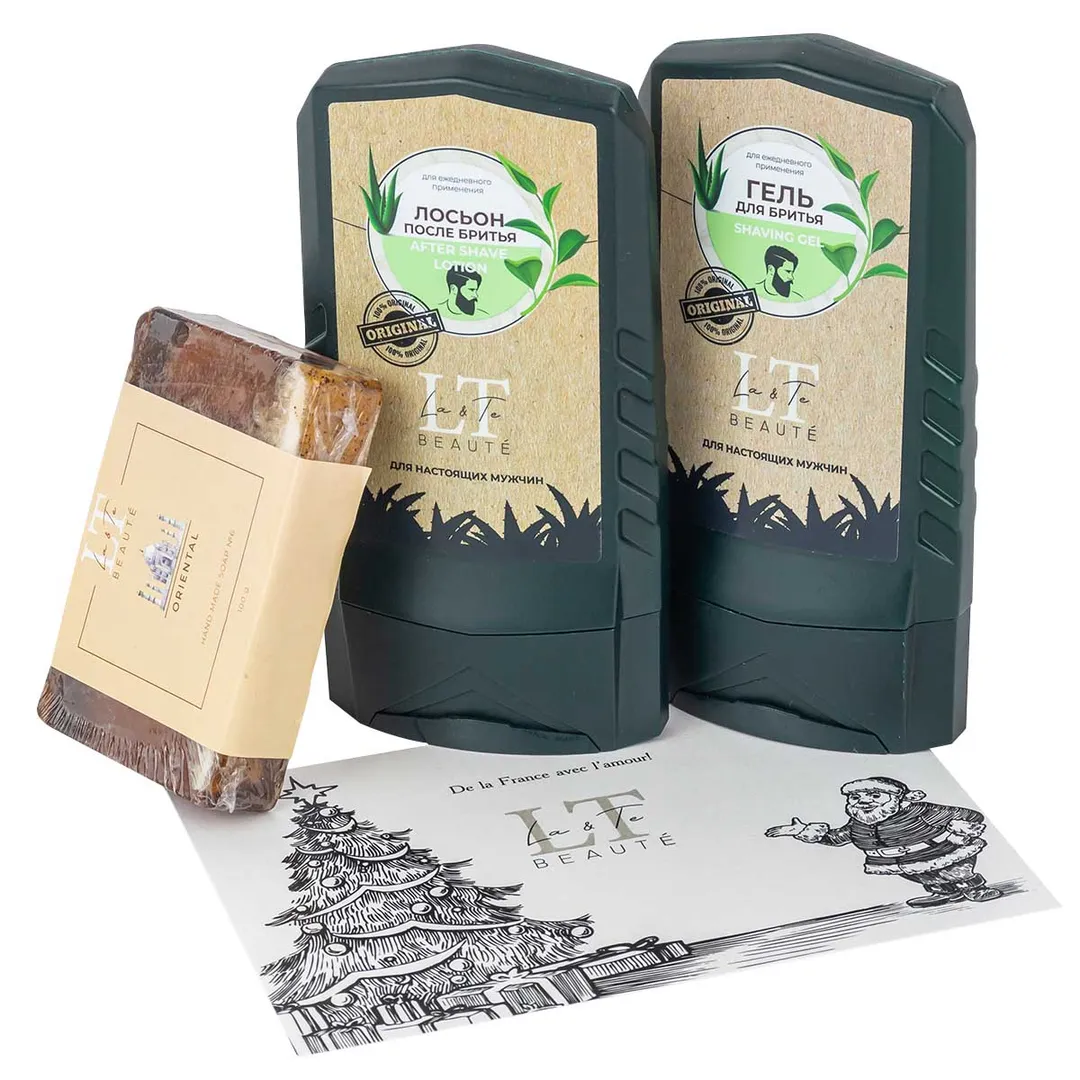 Набор 5, SPA Набор, гель для бритья 4110, лосьон после бритья 4080, мыло ВОСТОК La and Te beaute SP-9