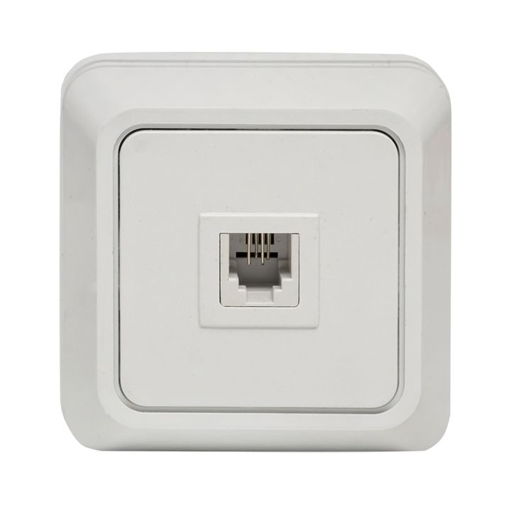 Розетка Phone 1-мест, бел, Рим EKF PROxima ENT01-034-10