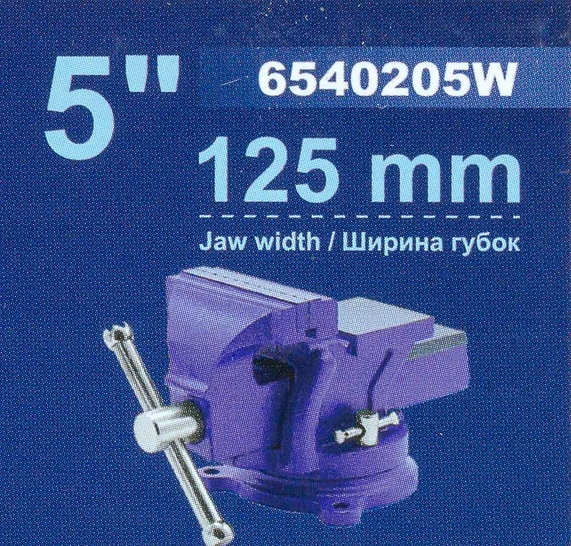 Тиски стальные поворотные с наковальней 5''-125 мм Forsage F-6540205W