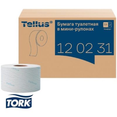 Бумага туалетная Tellus Комфорт T2, в мини-рулонах, 170 м, 2 слоя
